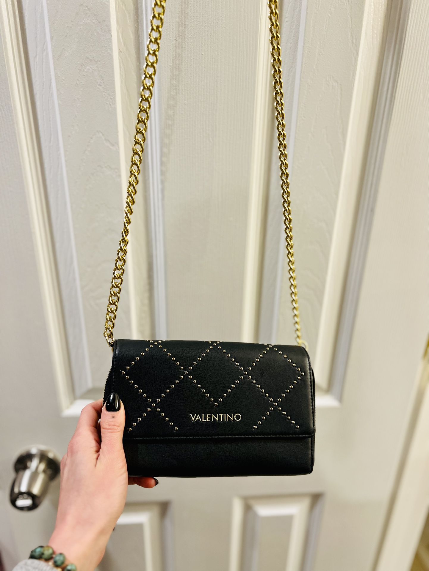Valentino Clutch with Gold Chain for Sale for Sale in Clarksburg, MD ...
