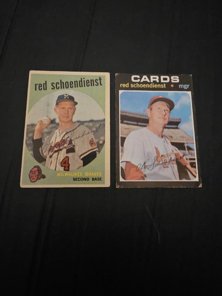 1959 And 71 Topps Red Schoendiest