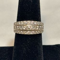 14k White Gold Diamond Band 