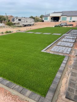 Pavers turf Travertine sod