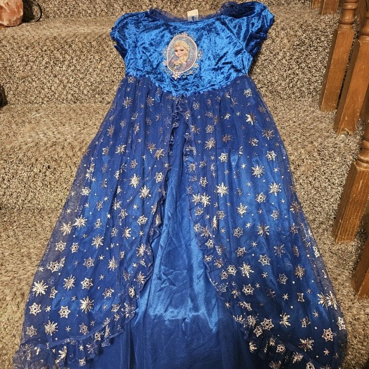 GIRLS ELSA FROZEN DRESS SIZE 8