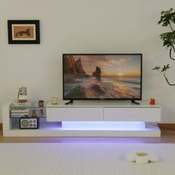 TV STAND  ( HIGH GLOSS AND LED LIGHTS)  75"×15"×15
