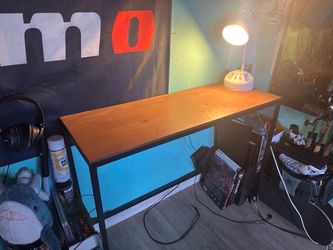 Ikea Wood Top Desk with Metal Frame, 40 inches
