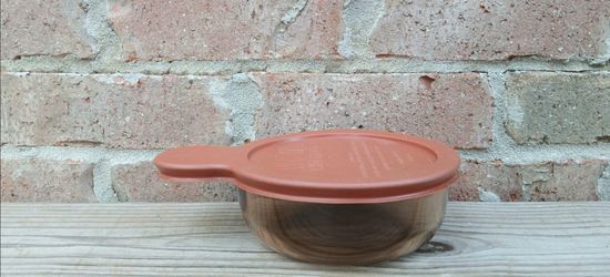 Vintage Corning Corelle Visions Amber Grab It/Plastic Lid