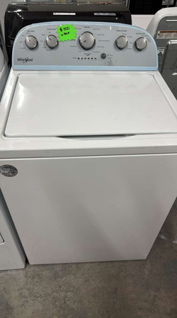 Whirlpool Top Load Washer – White, Dial Controls, Clean