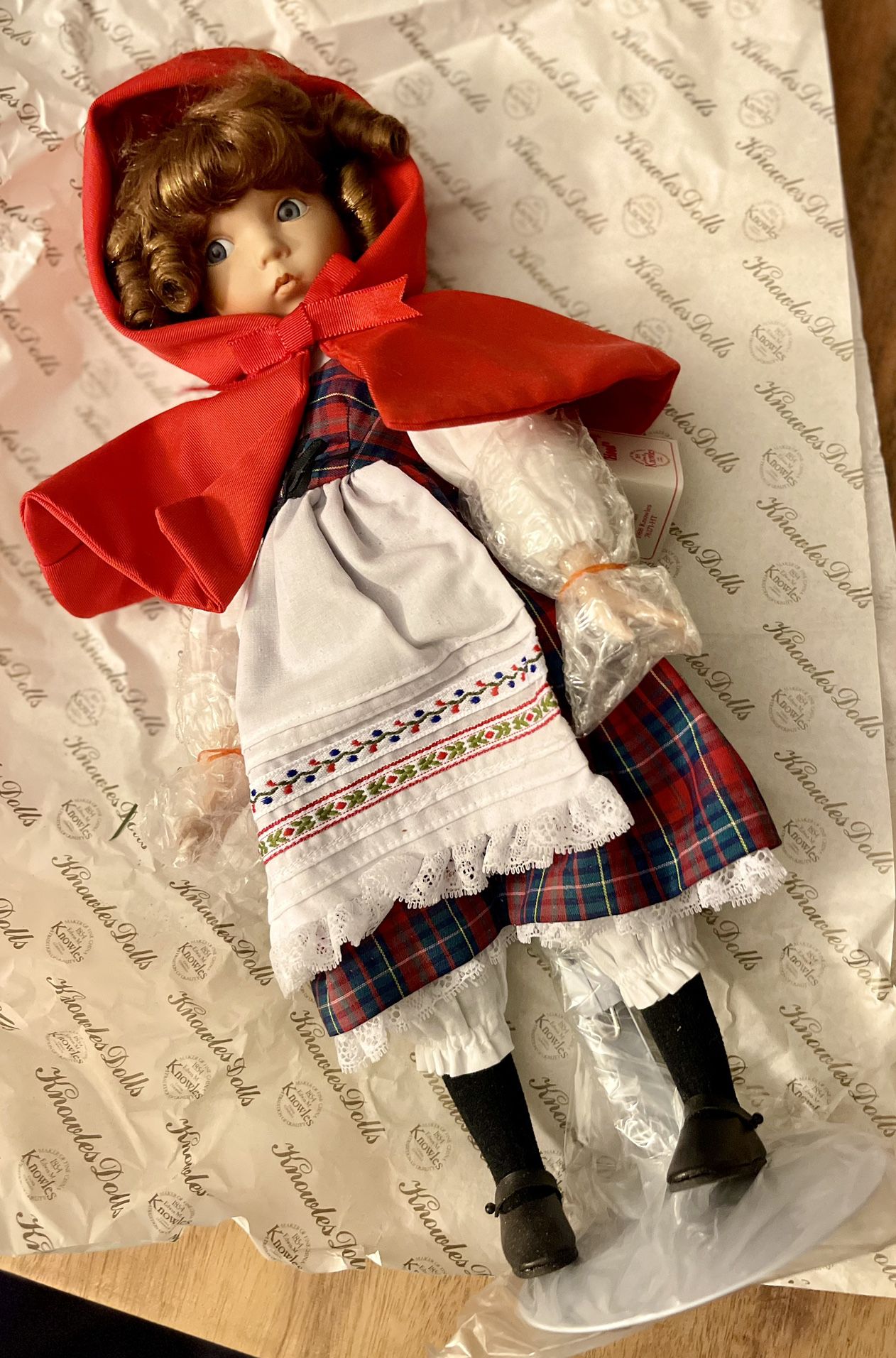 Porcelain Little Red Riding Hood Doll