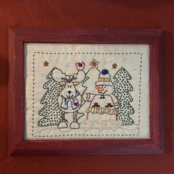 Christmas Framed Embroidery 
