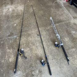 3 Spin Fishing Reels Like New/new For Trade 