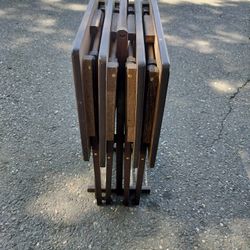 Wooden 5 Piece Travel Tables