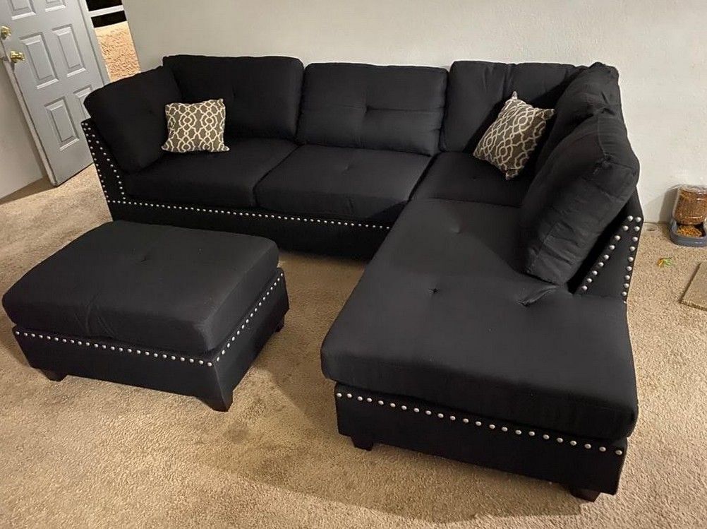 Black sectional couch