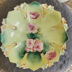 Antique Beautiful Porcelain Floral Boul From Germany. 
