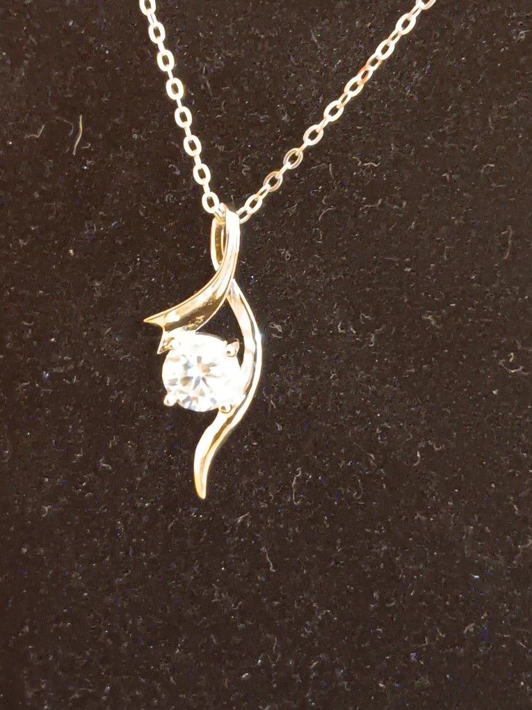 Moissanite Solitaire Necklace