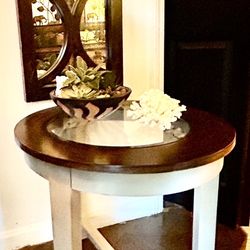 Round Wooden Side Table