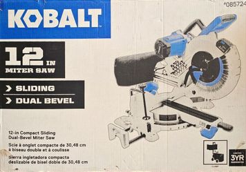 12 inch kobalt compact sliding dual bevel miter saw