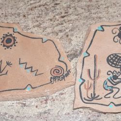 CJ Prophet Signed Sandstone Paintings