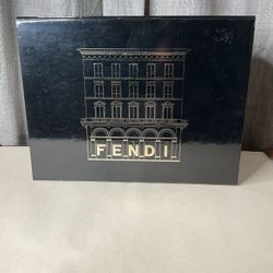 Fendi Purse Box Large Black And Gold RARE