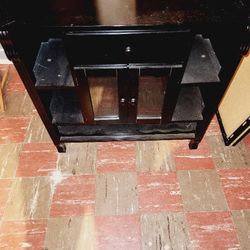 Small Cabinet With Drawer, Storage Areas And Wine Rack