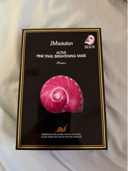 NEW JMsolution Active Pink Snail Brightening Mask Prime (Full Box) – Korean Face Masks