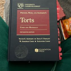 Torts Cases And material 15th Edition LAW SCHOOL TORTS BOOK