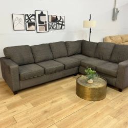 Dark Gray 2-Piece Sectional Couch