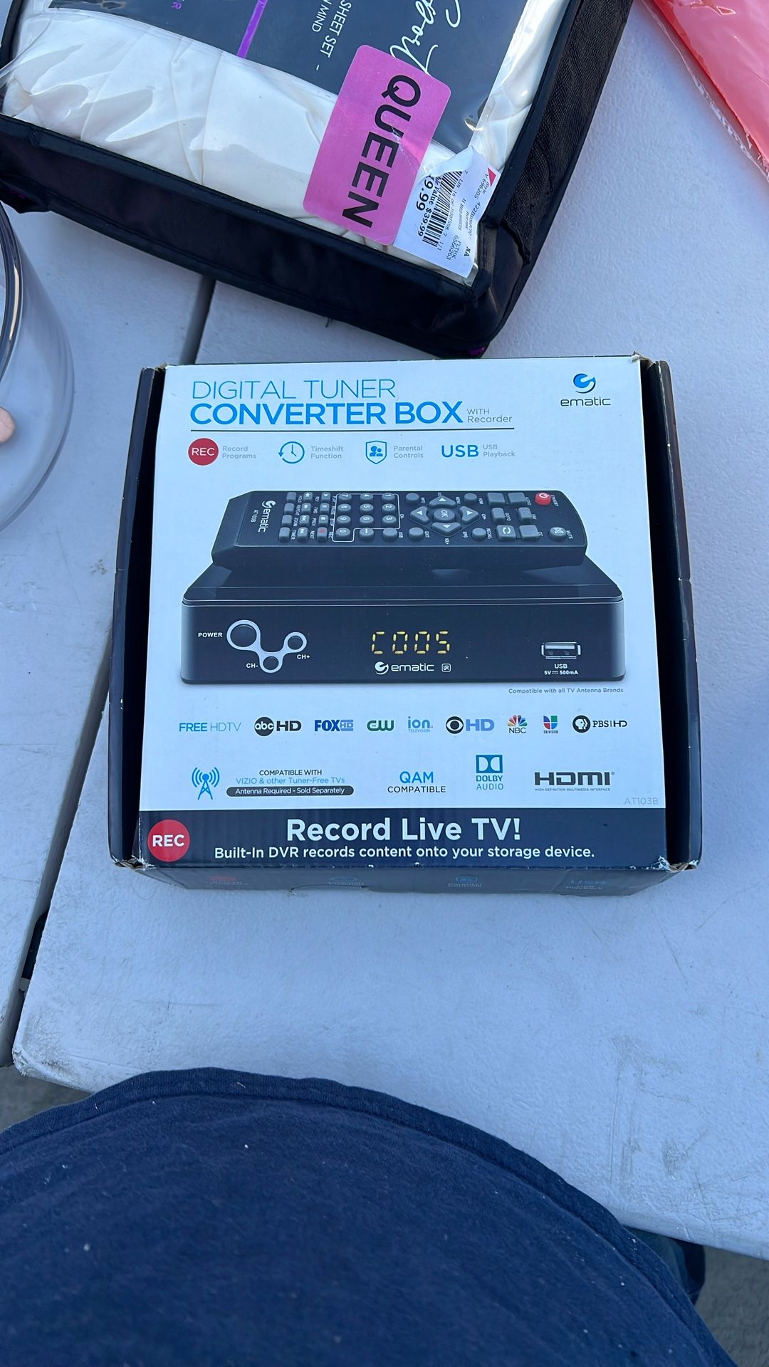 Digital tuner converter box with recorder