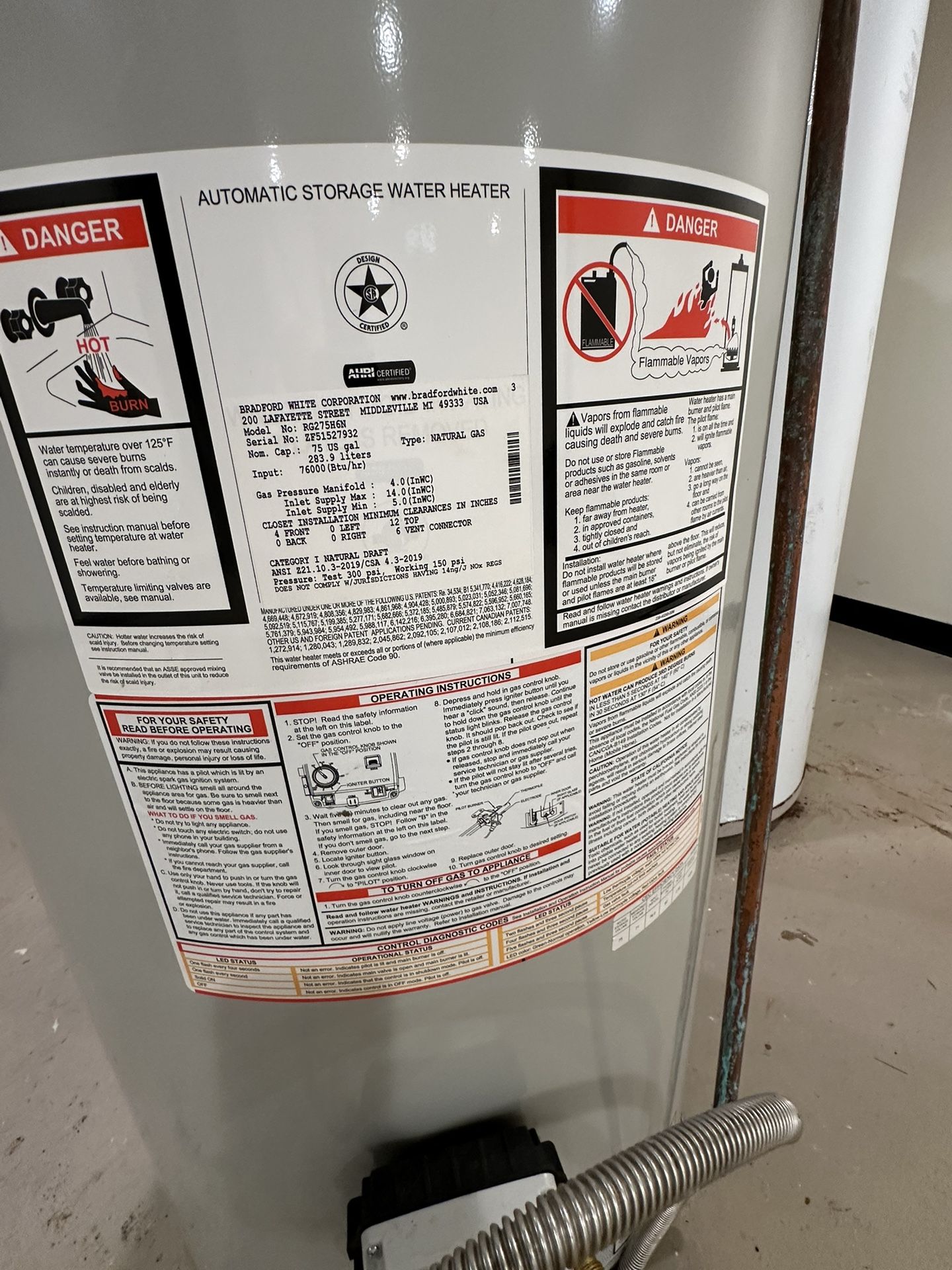 Hot Water Tank (GAS) 