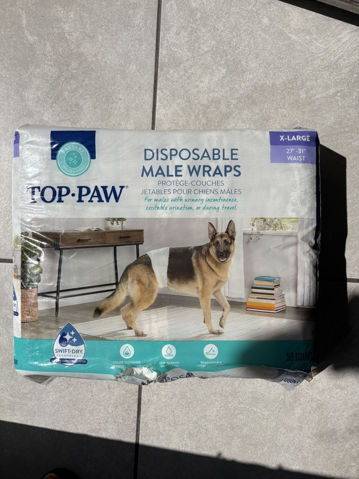 Top Paw Disposable Male Wraps for Dogs