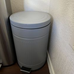 Small Gray Trash Can