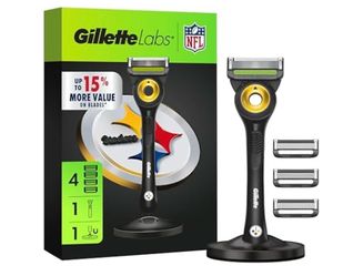 Gillette Labs NFL Steelers Razor + 4 Refills