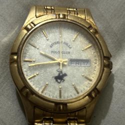 Gold Beverly Hill’s Polo Club Watch 