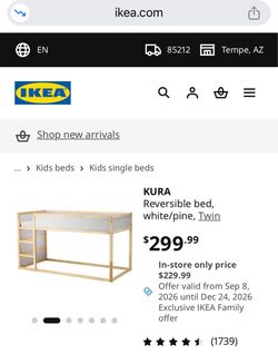 IKEA kids Reversible Twin Bed/See Pictures *Mattress Included*