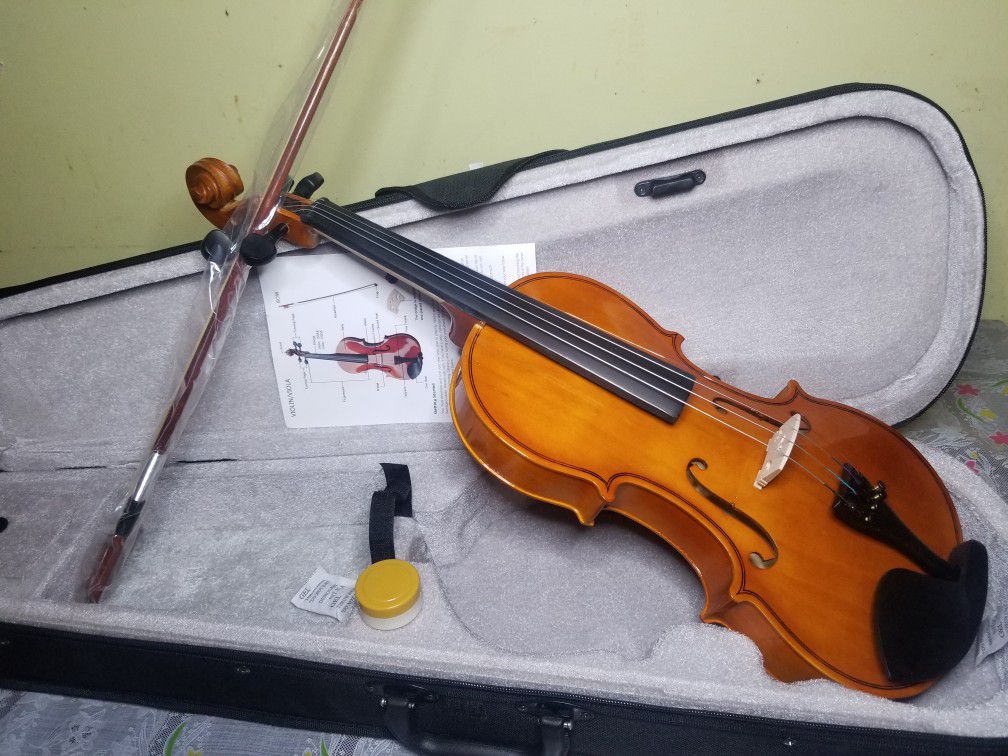 Brand New Violin 4/4 with Case Bow Rosin