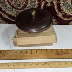 Mid Century Beautiful Carved Wood Bowl In Original Box 