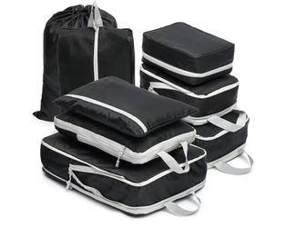 7 Set Compression Packing Cubes Travel, Travel Cubes for Packing, Travel Bags Organizer for Luggage, Packing Cubes for Travel Women, Suitcase Organize