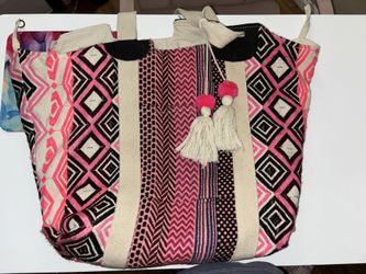 Large Pink Beach Bag