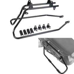 CHROME Saddlebags Conversion Brackets Kit Fit For Harley Softail