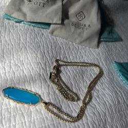 Kendra Scott Necklace (bright Turquoise Pendant)