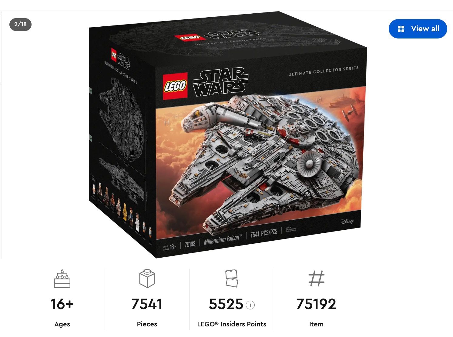Giant LEGO Star Wars Ultimate Collectors Edition Millennium Falcon