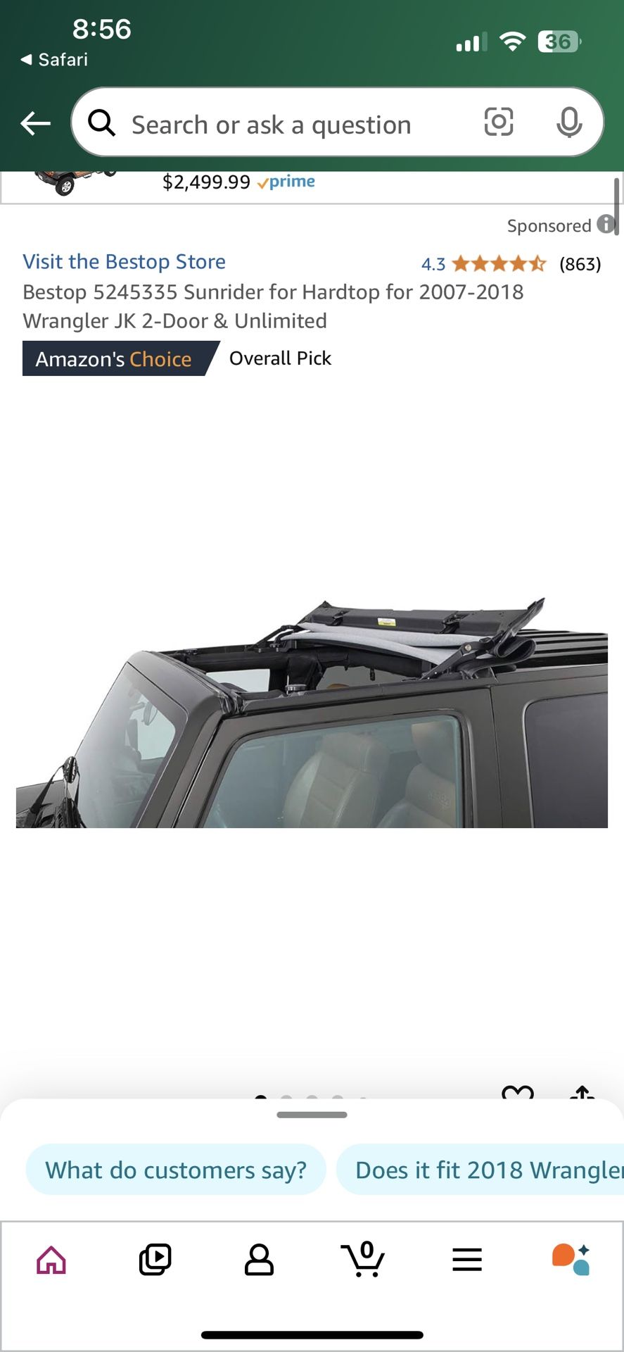 Sunrider bestop Jeep Wrangler JK