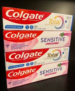 (PACK OF 4) COLGATE SENSITIVE & COLGATE TOTAL TOOTHPASTE (BIG SIZE)