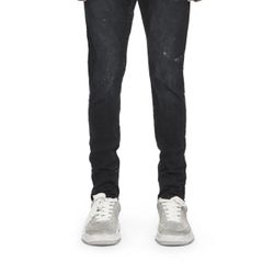 Purple Brand P001 Black Washed Metallic Silver