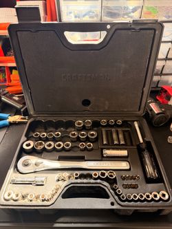 Craftsman’s socket set. Missing a few pieces.
