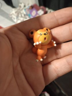 Small Orange Bear Mini Toy Figure