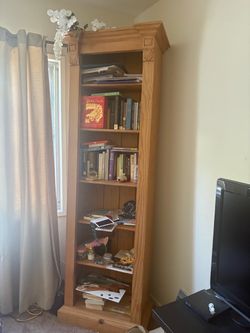 Tall elegant column bookshelf