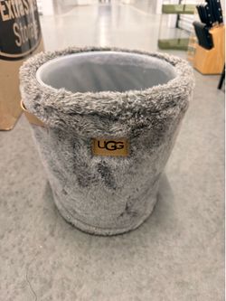 UGG Faux Fur Wastebasket Storage Bin
