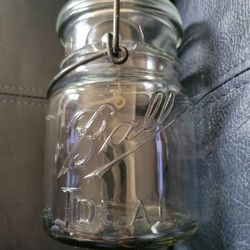Ball Pint Jar with Glass Lid and Bail Wire