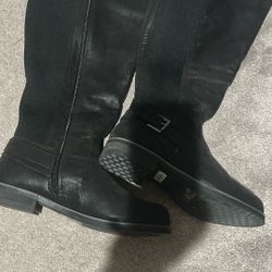 Torrid Black Boots Size 7.5W Calf Stretch 