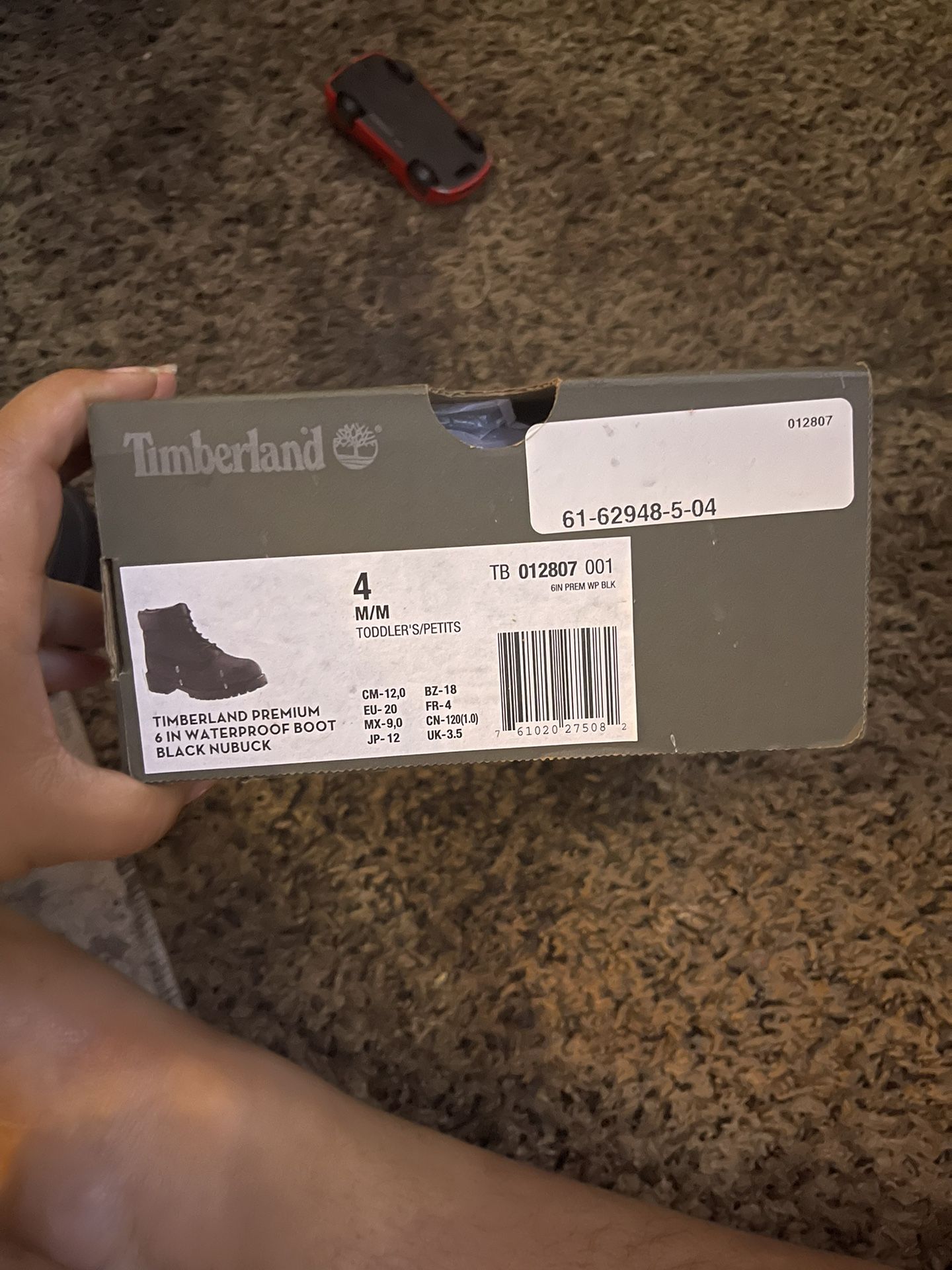4 Toddler Black Timberland
