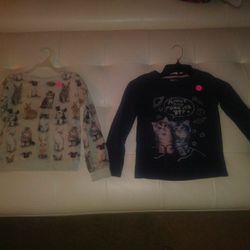 Name brands size 6/7 jean jacket, 2 long sleeve shirts!