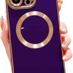 New Purple iPhone 14 Pro Max Magnetic Case